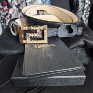 Versace Black and Gold Belt
